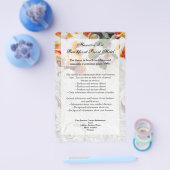 Plumeria Orchid Lei in Sand Program Flyer (Enkel)