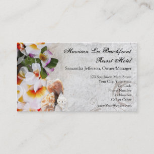 Plumeria Orchidee Lei Visitekaartjes