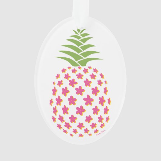 Plumeria Pineapple Ornament (achterkant)