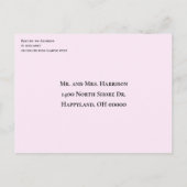 Plumeria rose Enregistrer la date Carte postale pe (Dos)