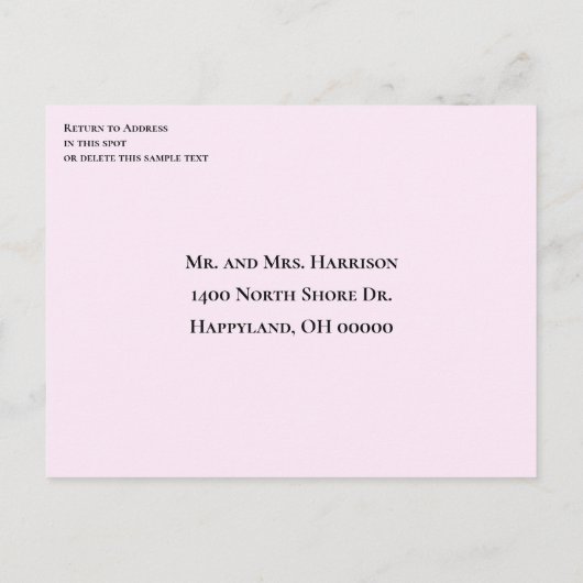 Plumeria rose Enregistrer la date Carte postale pe (Dos)