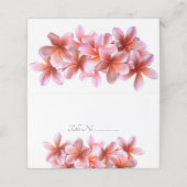 Plumeria rose Fleurs Mariage Escort Cartes de Plac (Extérieur déplié)