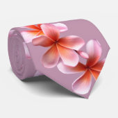 Plumeria rose Mauve Cravate de fleurs tropicales (Roulé)