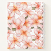 Plumeria rose pâle Carnet spirale (Dos)