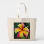 Plumeria rubra grote tote bag (Achterkant)