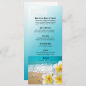 Plumeria Starfish Beach Dîner Menu (Devant / Derrière)