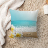 Plumeria Starfish Beach Tropical Hawaii Kussen (Deken)