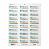 Plumeria Starfish Beach Tropische bruiloft Hawaii Etiket (Full Sheet)