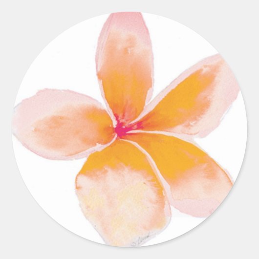 Plumeria Sticker (Voorkant)
