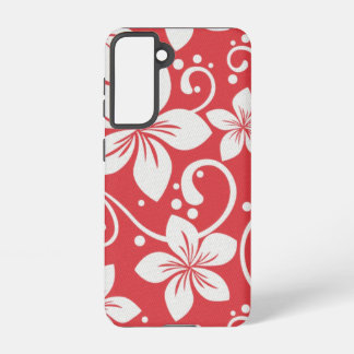 Plumeria Swirl Red Samsung Galaxy Hoesje