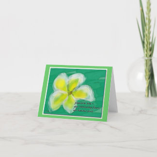 Plumeria Tree Note Kaart