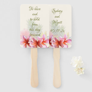 Plumeria Tropical Hawaiian heeft geen greep Handwaaier
