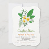 Plumeria tropicale Couples Douche Invitation (Devant)