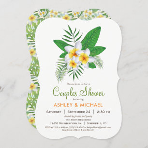 Plumeria tropicale Couples Douche Invitation