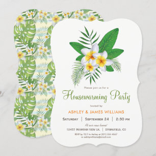 Plumeria tropicale Invitation de la Fête du réchau