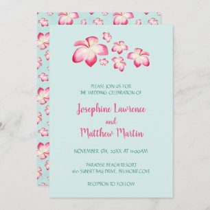 Plumeria tropicale Invitations de mariage