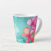 Plumeria tropicale Mug de café personnalisé (Angle droit)
