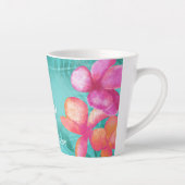 Plumeria tropicale Mug de café personnalisé (Droite)