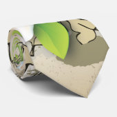 Plumeria vintage/frangipani et cravate beige de li (Roulé)