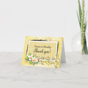 Plumeria vintage lierre jaune blanc Merci