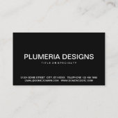 plumeria visitekaartje (Achterkant)
