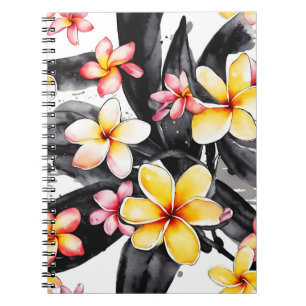 Plumeria - Waterverf bloemen Notitieboek