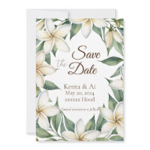Plumeria Wedding Enregistrer la carte Date