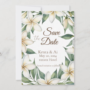 Plumeria Wedding Enregistrer la carte Date