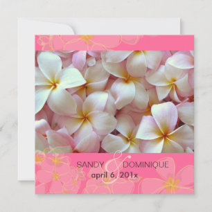 Plumeria Wedding Invitations Kaart