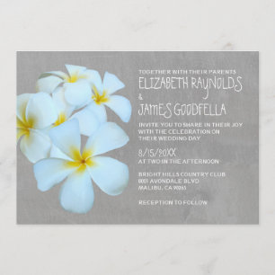 Plumeria Wedding Invitations Kaart