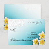 Plumeria Zeester Tropisch Strand RSVP (Voorkant / Achterkant)