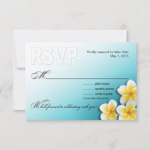 Plumeria Zeester Tropisch Strand RSVP Kaartje