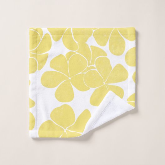Plumerias de motif d'impression hawaïen moderne (Gant de toilette)