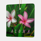 Plumerias en Ornement Blanc et Rose (Gauche)