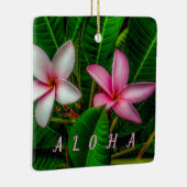 Plumerias in wit en roze Ornament (Rechts)