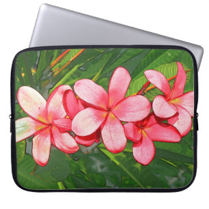 Plumerias roze laptop sleeve