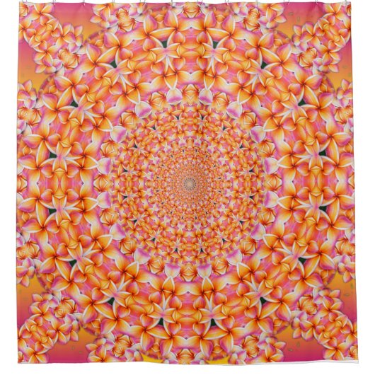 Plumerias van Hawaï Douchegordijn (Voorkant)