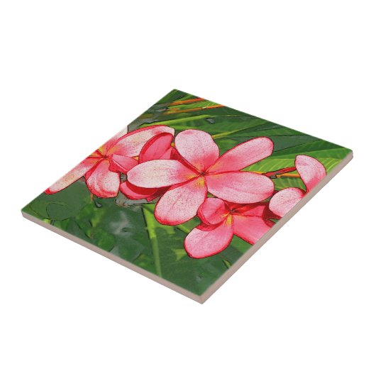 Plumerie Tegeltje (Zijkant)