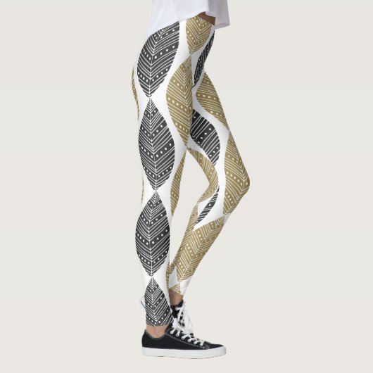 Plumes Abstraites leggings Motifs (Droite)
