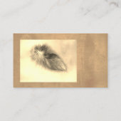 plumes art sepia carte de visite conception person (Dos)