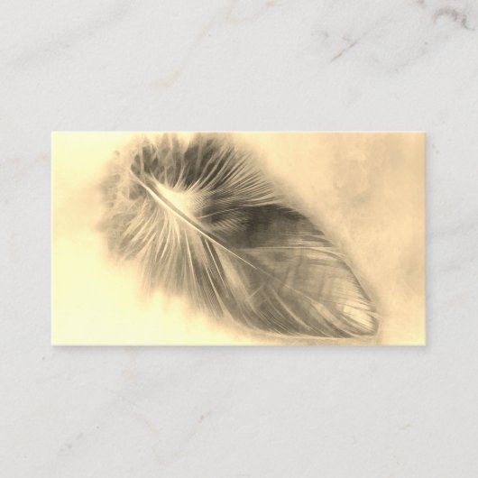plumes art sepia carte de visite conception person (Devant)