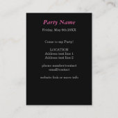 Plumes aztèques roses Carte d'invitation d'anniver (Dos)