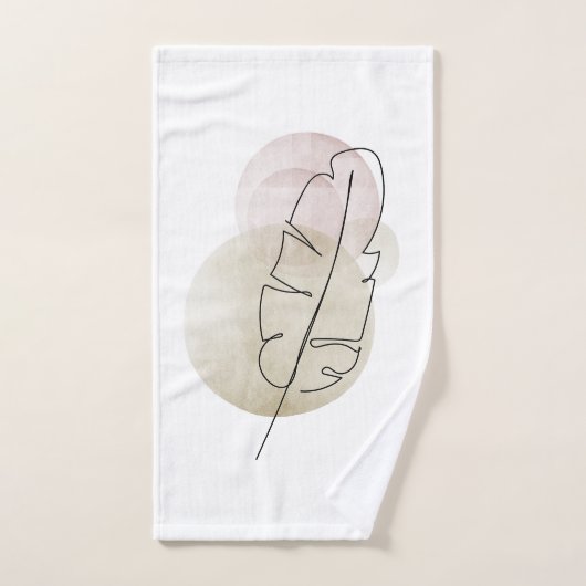 Plumes beige Boho (Serviette à main)
