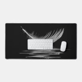 Plumes blanches avec réflexion de l'eau (Clavier et souris)