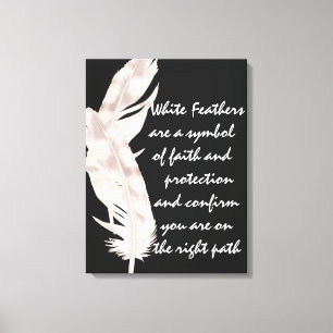 Plumes blanches en toile