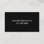 Plumes blanches personnalisées sur carte d'appel n (Dos)