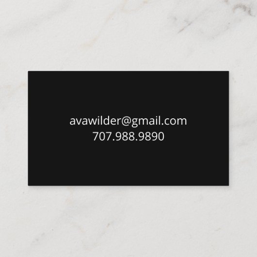 Plumes blanches personnalisées sur carte d'appel n (Dos)