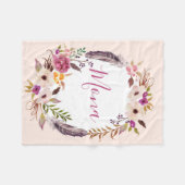 Plumes Boho aquarelle customisée couverture (Devant (Horizontal))