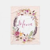 Plumes Boho aquarelle customisée couverture (Devant)