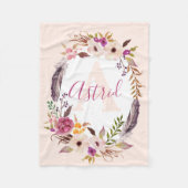 Plumes Boho aquarelle customisée couverture (Devant)